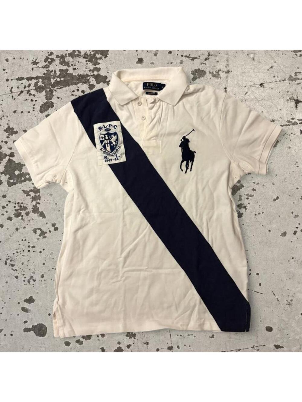rare vintage Y2K polo Ralph Lauren yacht club striped big pony  tee.